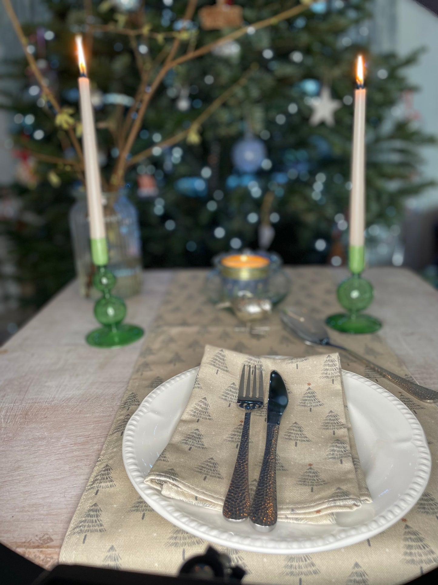 Christmas Tree Table runner - Christmas   festive Table Runner -3 lengths