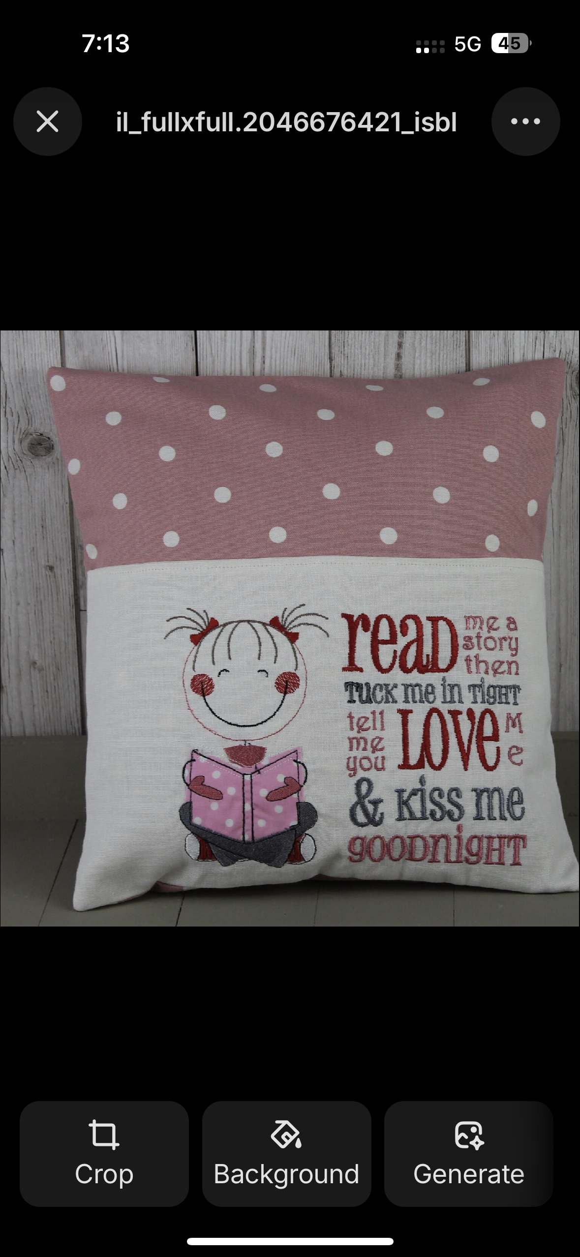 Little Girl Children’s Reading Book Cushion available in Welsh or English