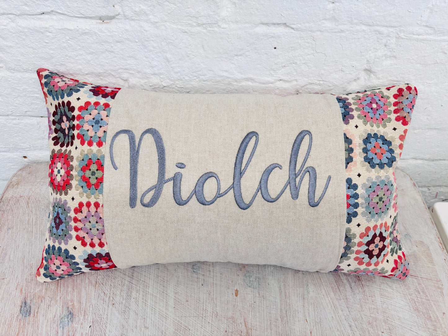 Diolch Crochet style Cushion-Rectangle Cushion