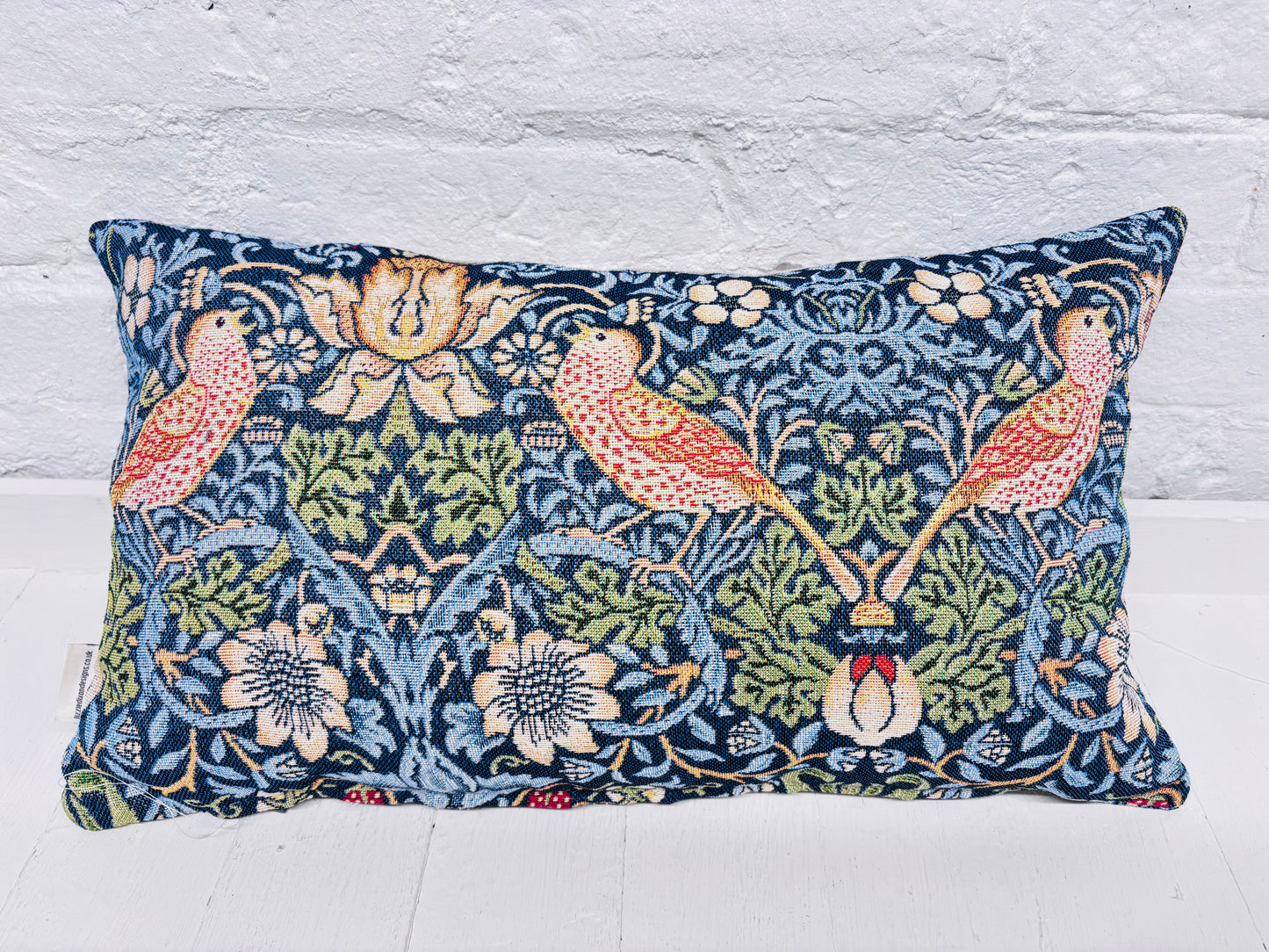 Cwtch William Morris Strawberry Thief Tapestry Cushion -Cwtch/Cwtsh