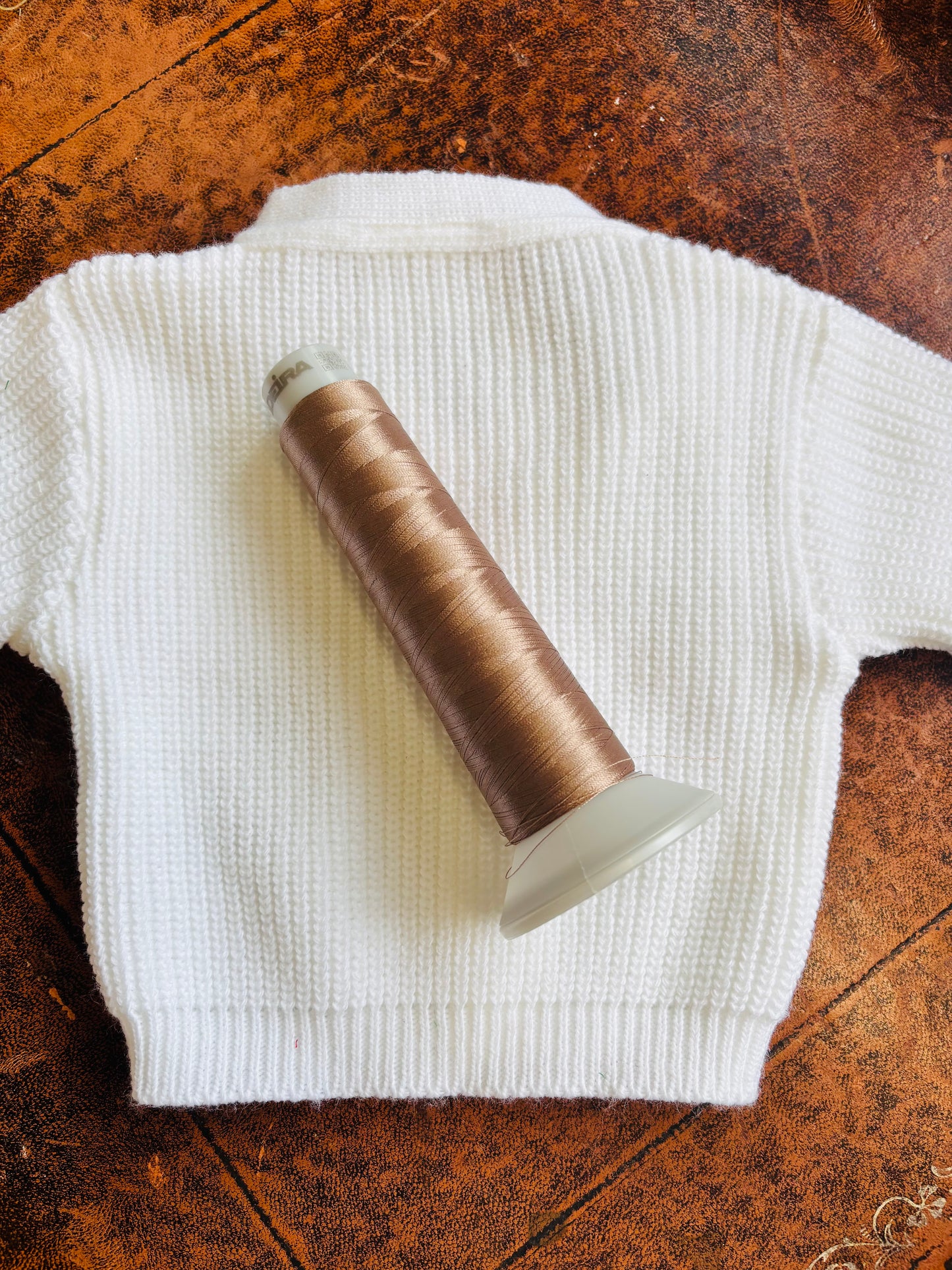 White Personalised Knitted Baby Cardigan