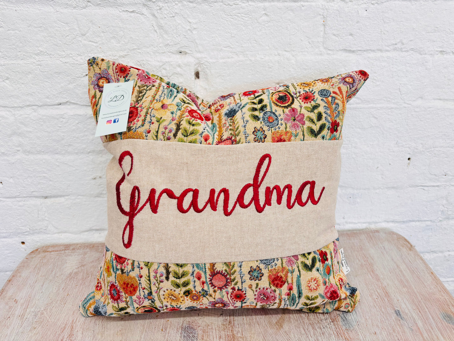 Kew Garden Gloral Tapestry Square cushionMother’s Gift, Personalised Cushion, Gift for Mum.