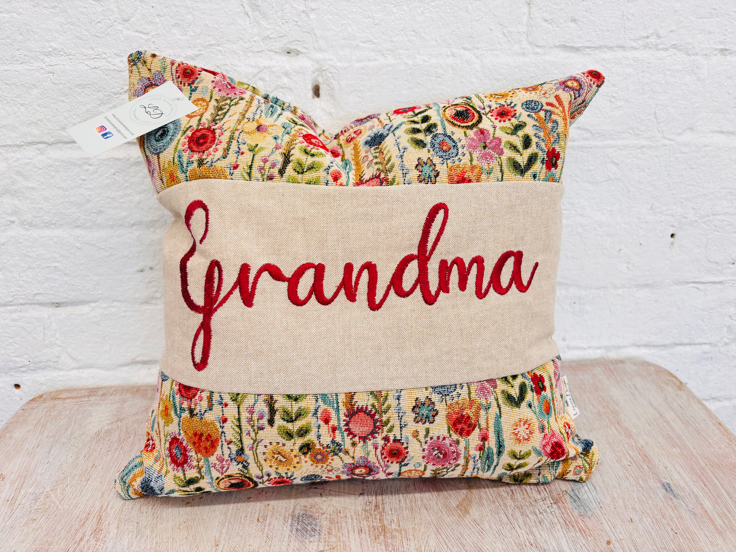 Kew Garden Gloral Tapestry Square cushionMother’s Gift, Personalised Cushion, Gift for Mum.
