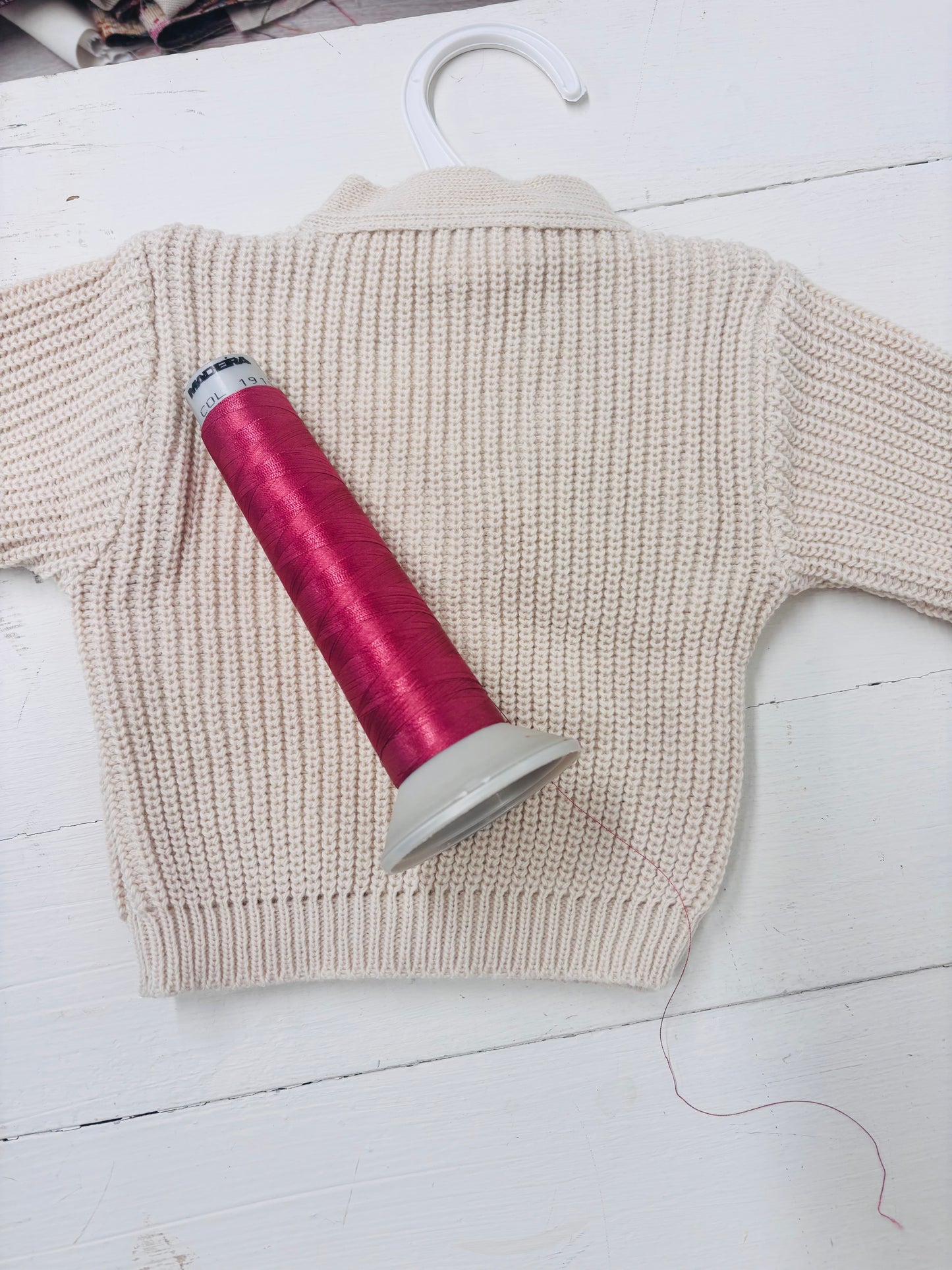 Beige Personalised Knitted Baby Cardigan