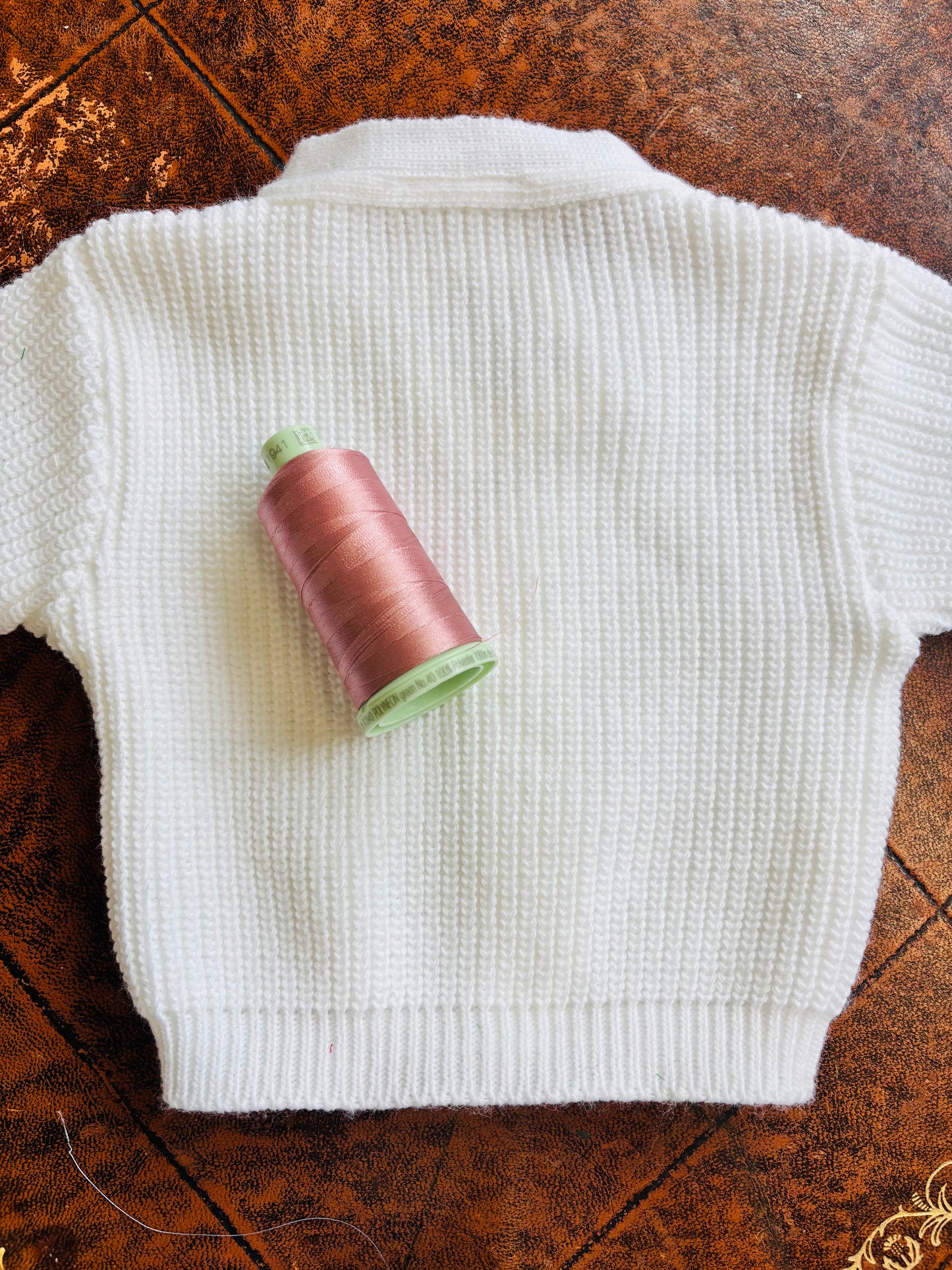 White Personalised Knitted Baby Cardigan
