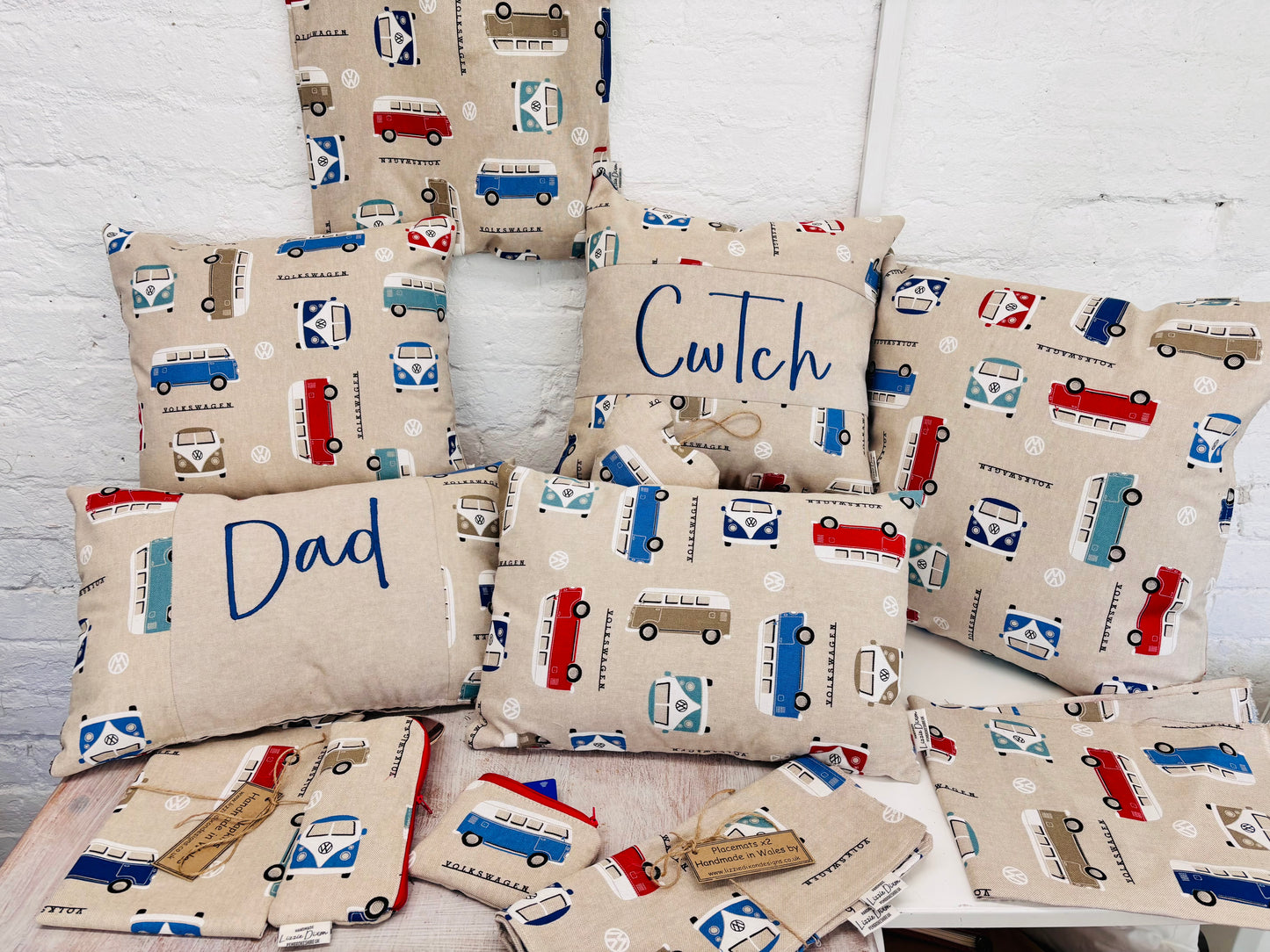 VW Campervan Cwtch Long cushion-Handmade Cushion
