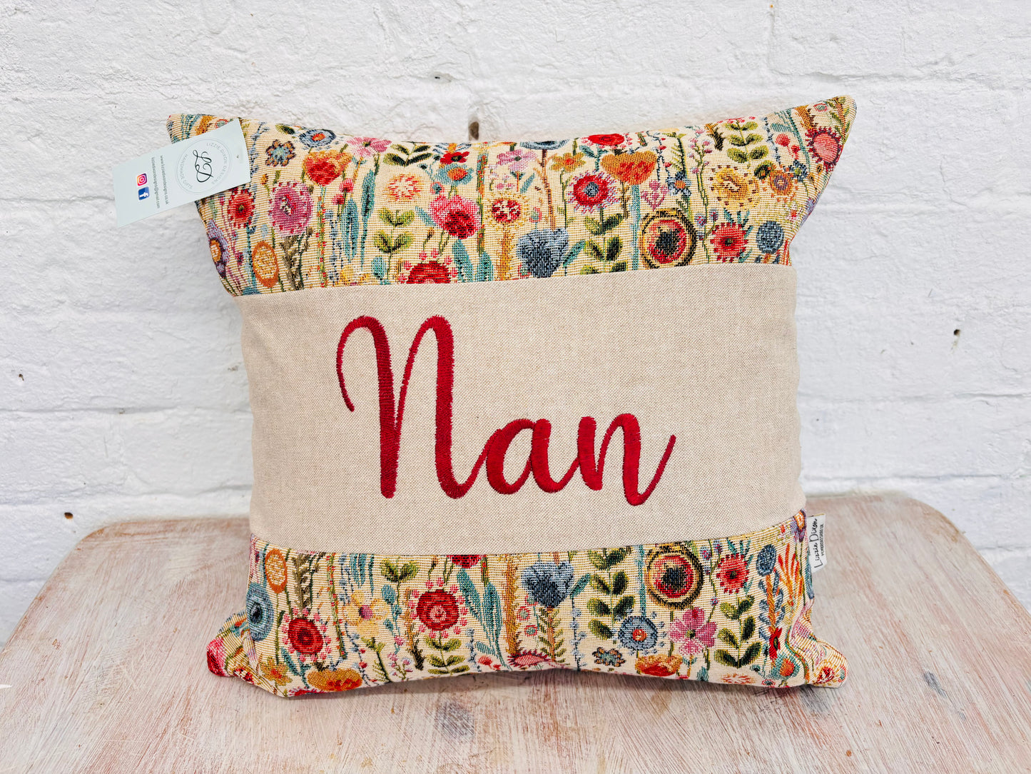 Kew Garden Gloral Tapestry Square cushionMother’s Gift, Personalised Cushion, Gift for Mum.