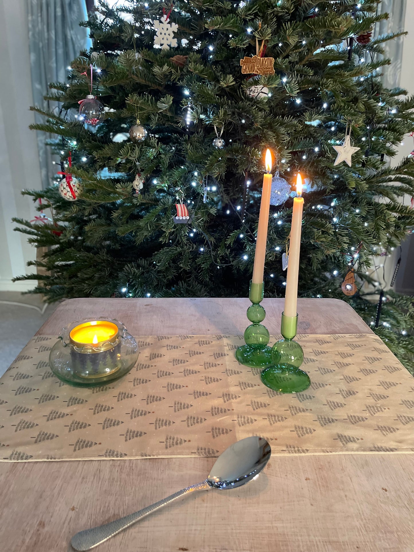 Christmas Tree Table runner - Christmas   festive Table Runner -3 lengths