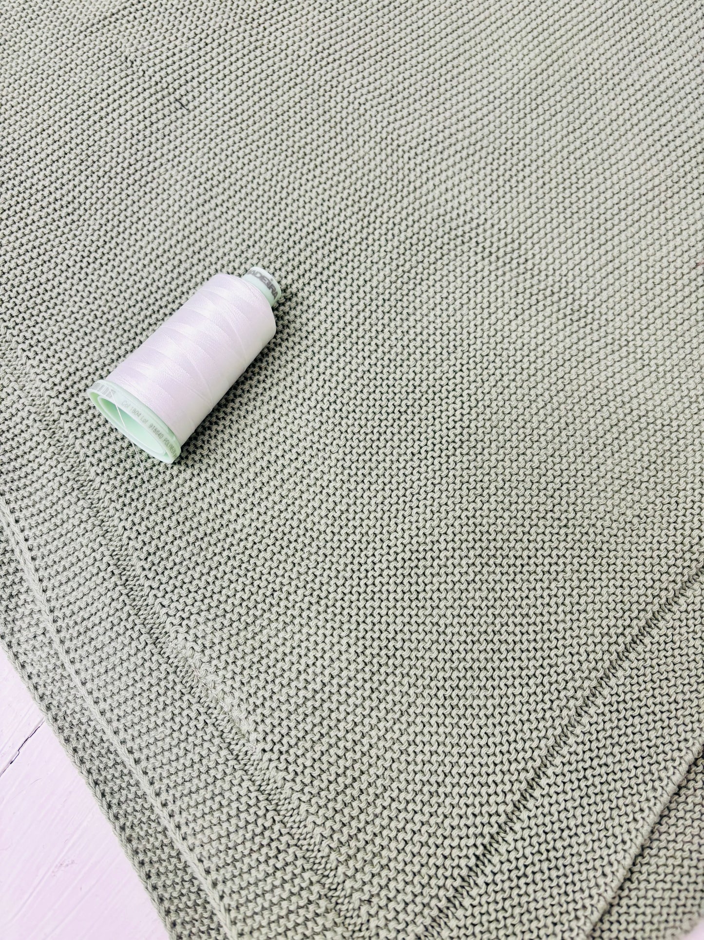 Soft Green Knitted Baby blanket-Personalised