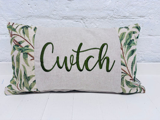 Cwtch William Morris Willow Bough Tapestry Cushion -Cwtch/Cwtsh