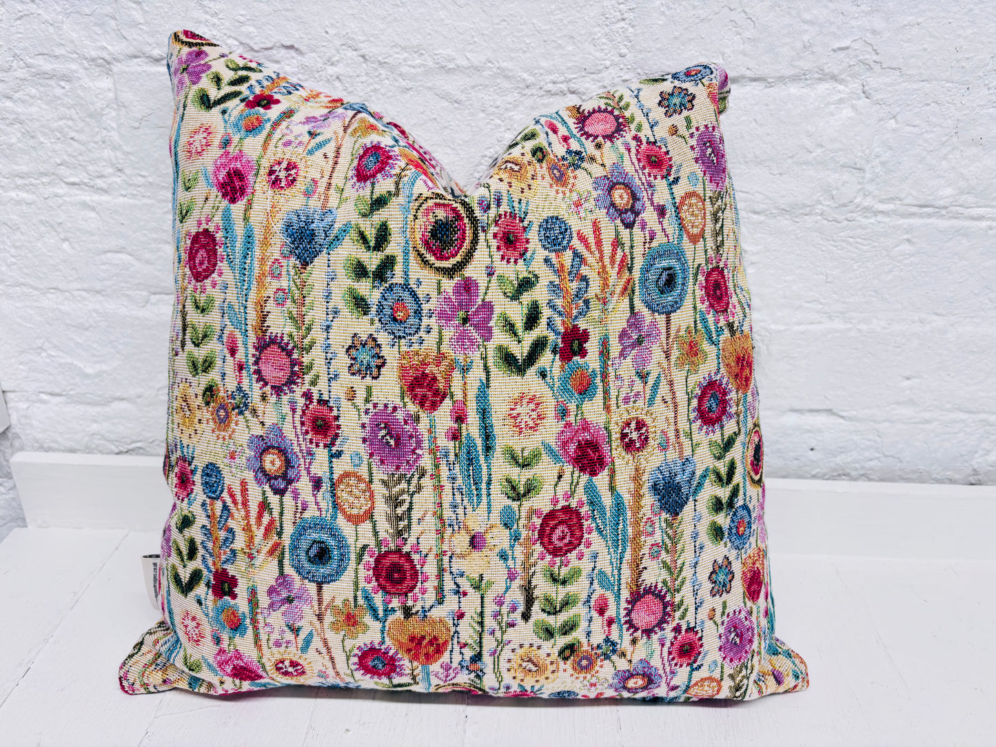 kew Garden Floral Tapestry Cushion -Friend/Ffrind