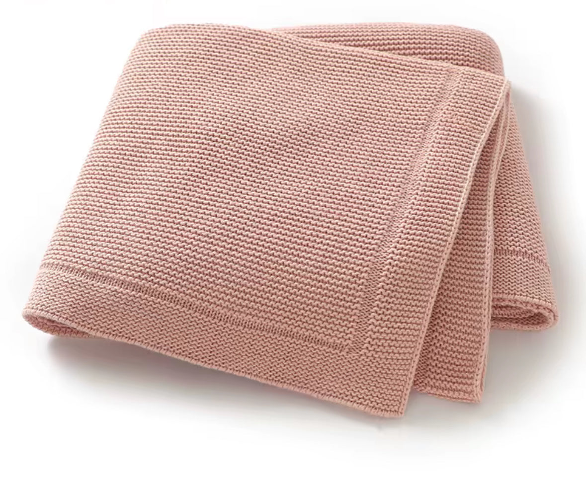 Blue Knitted Baby blanket-Personalised