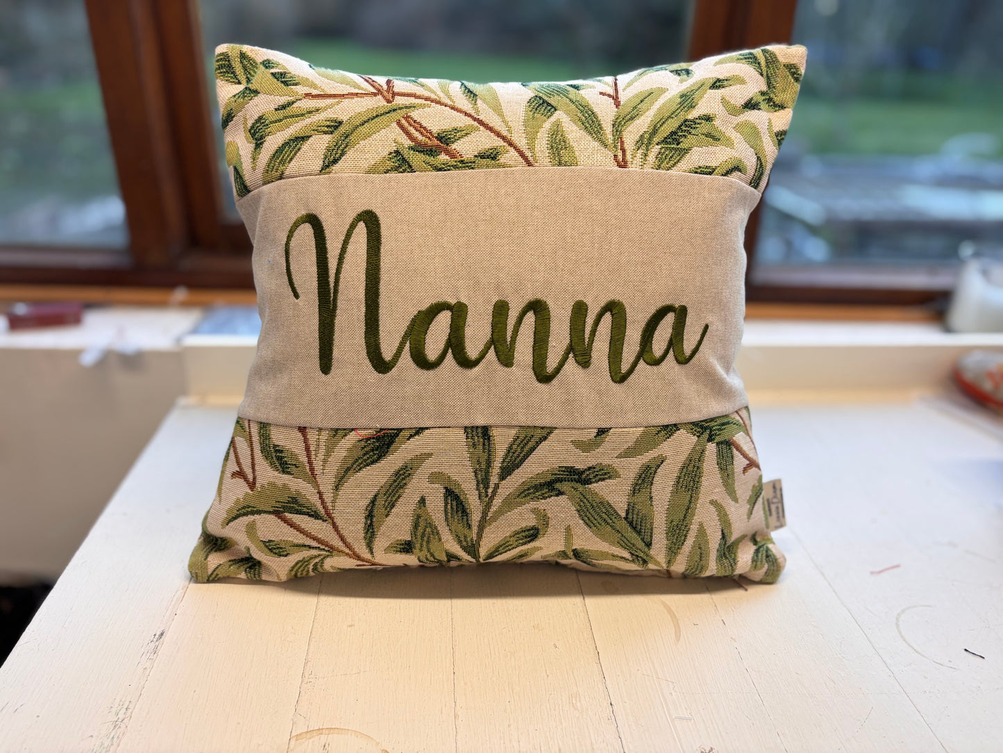 Williow Bough Tapestry Square cushionMother’s Gift, Personalised Cushion, Gift for Mum.