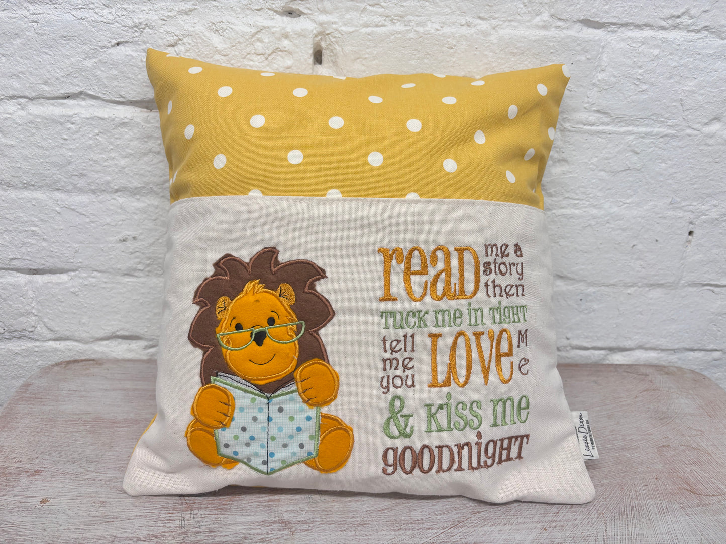 Lion Children's Reading book Cushion.
