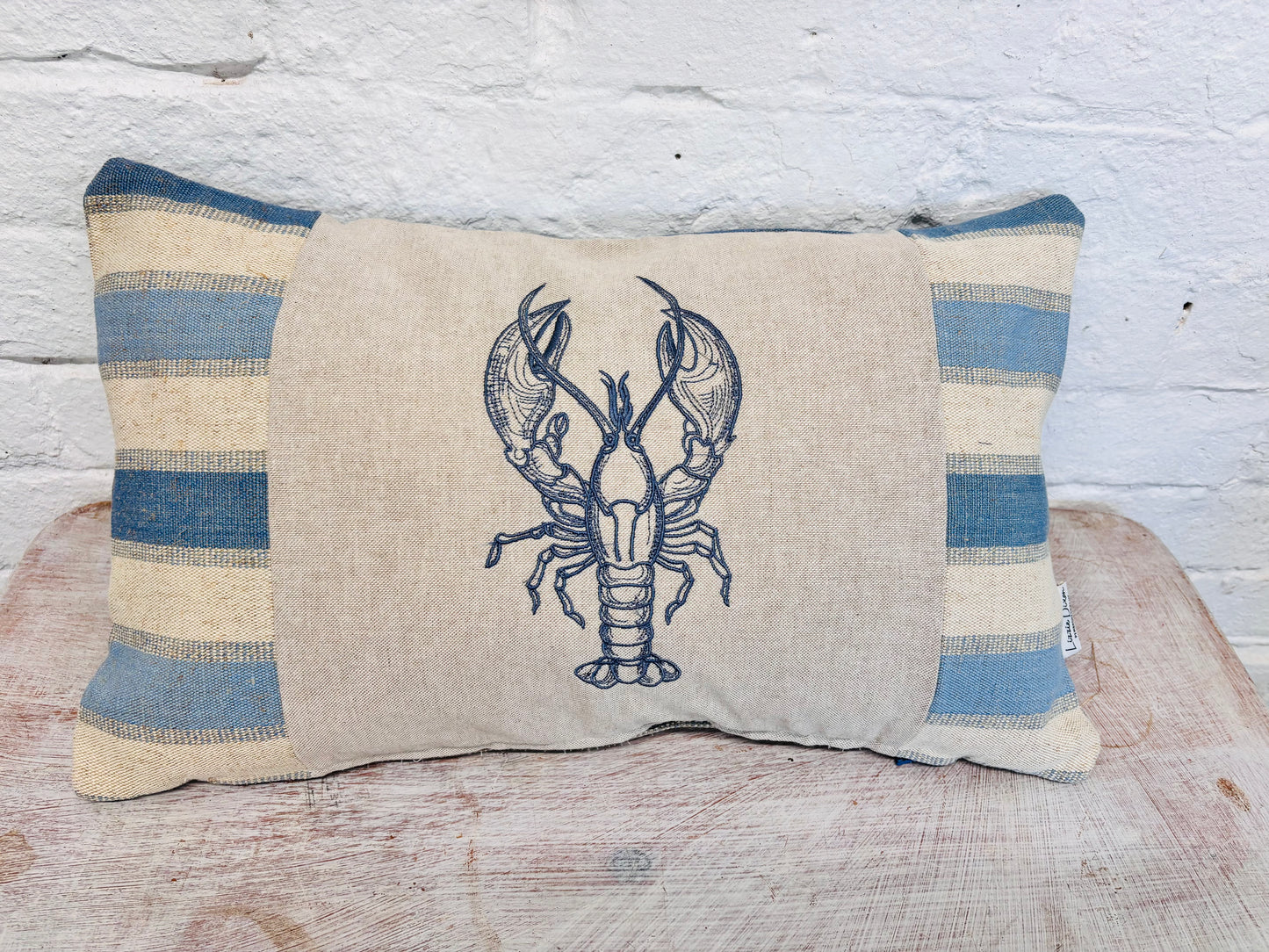 Lobster Cushion-Blue Stripe limited edition