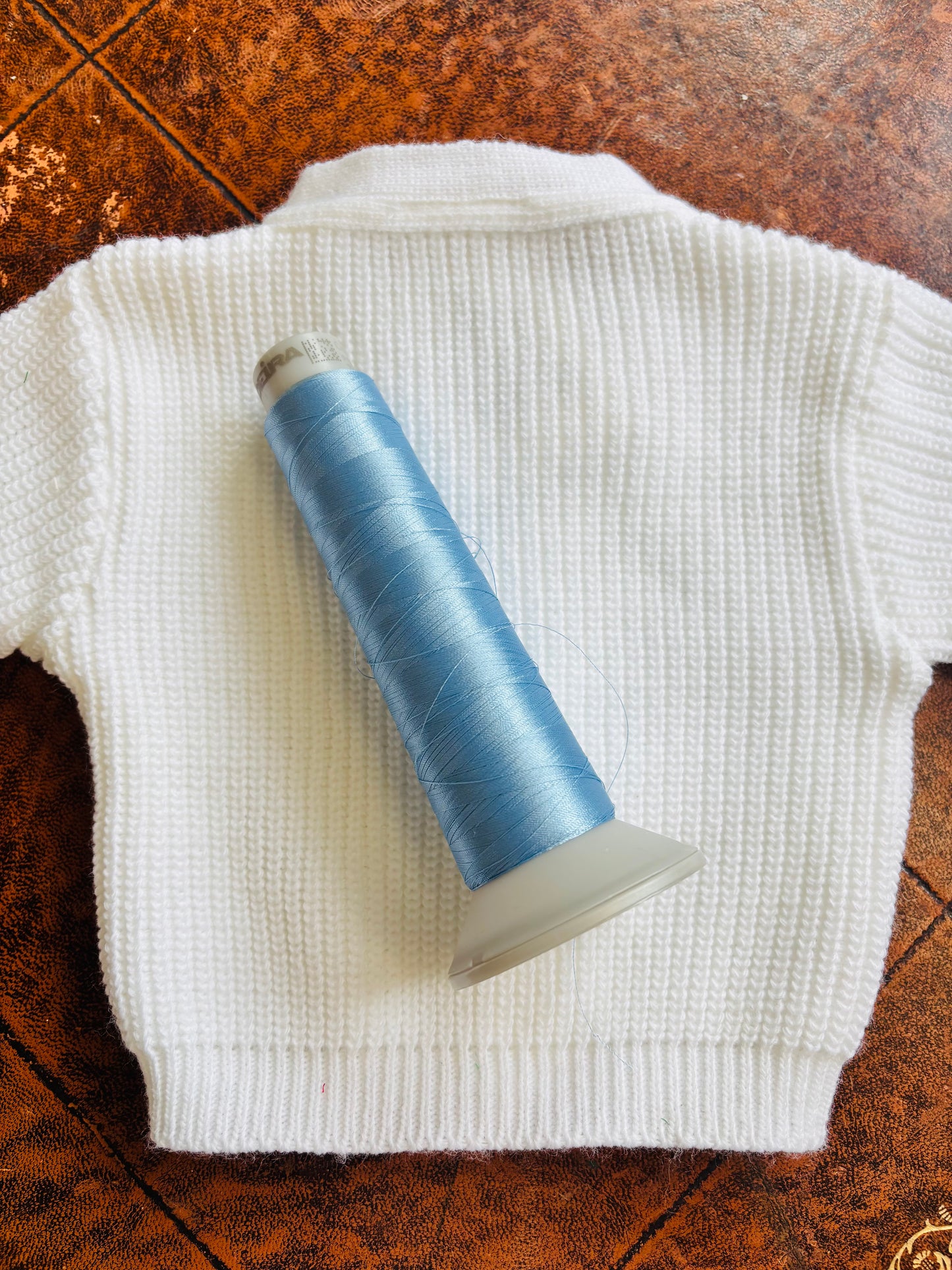 White Personalised Knitted Baby Cardigan
