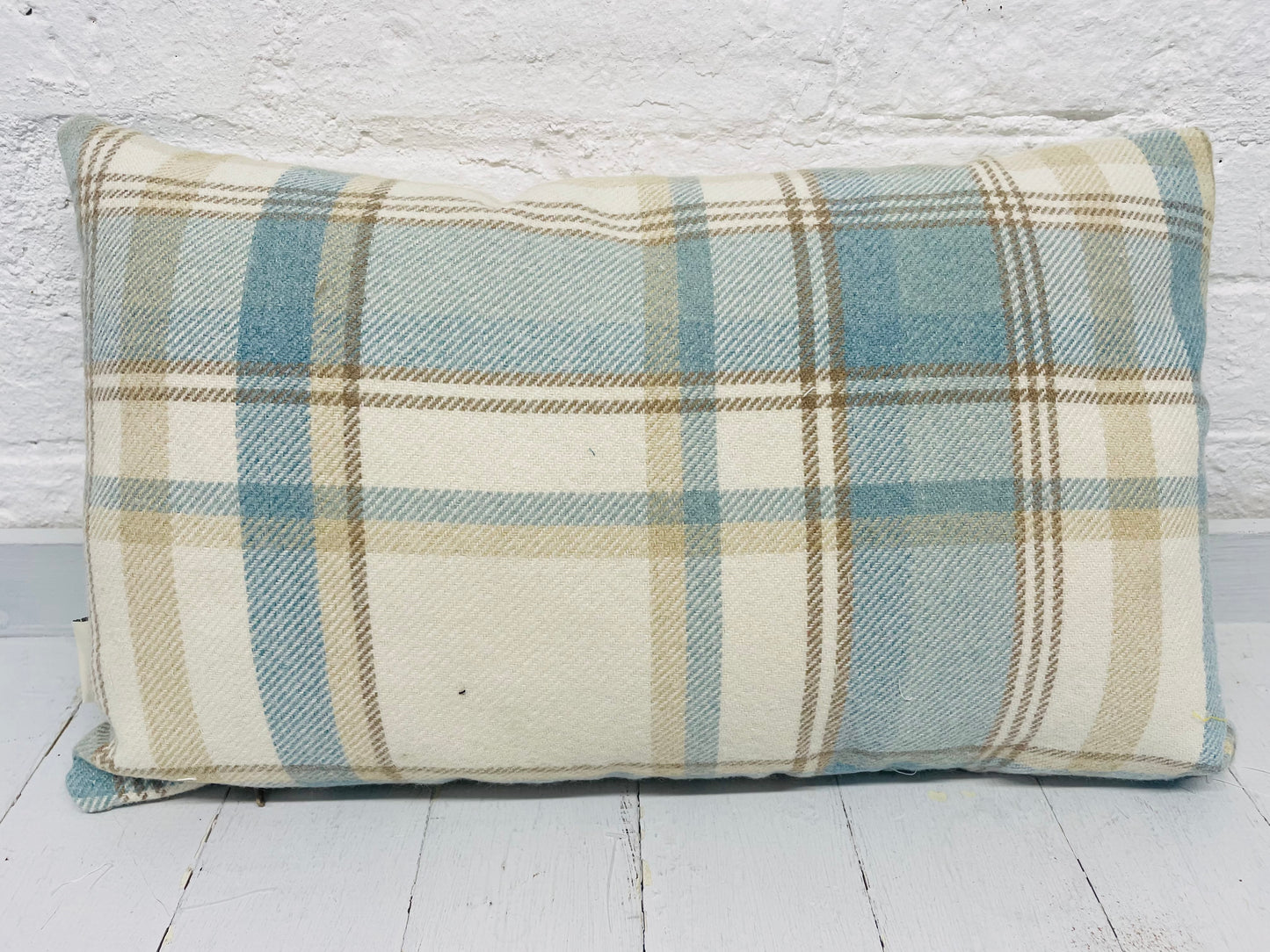 Cwtch long cushion. Wool touch fabric cushion