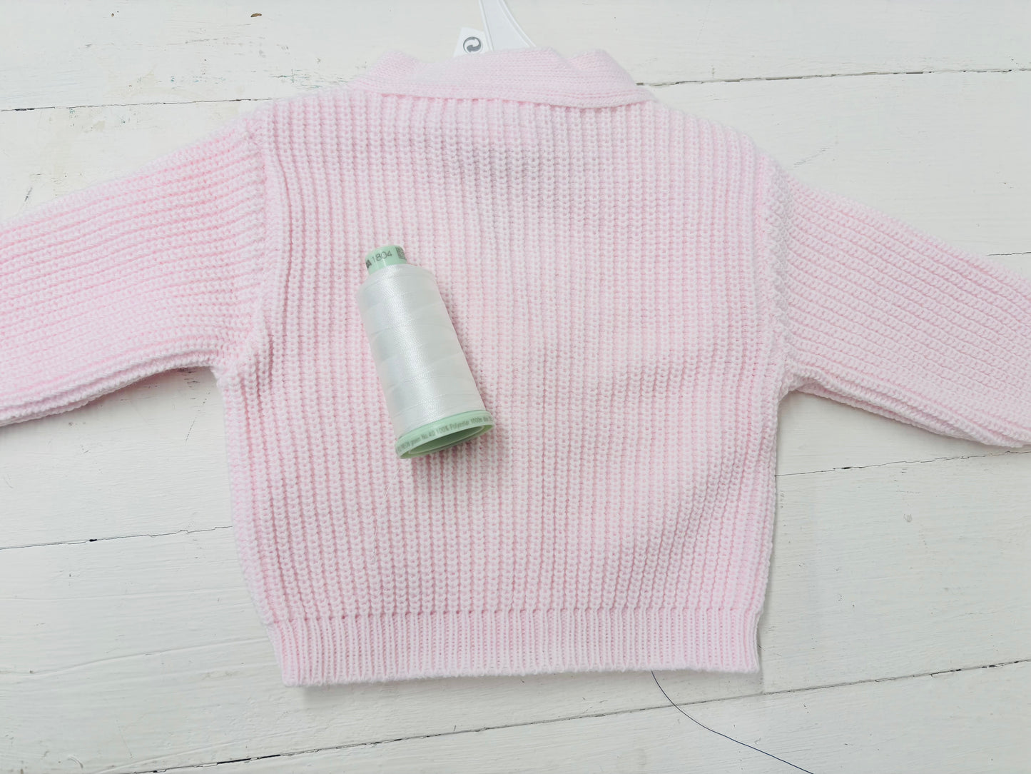 Pink Personalised Knitted Baby Cardigan