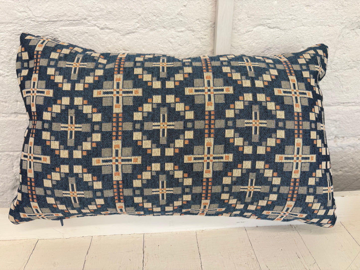 Vintage Cross Welsh Blanket Cushion- Plain Cushion