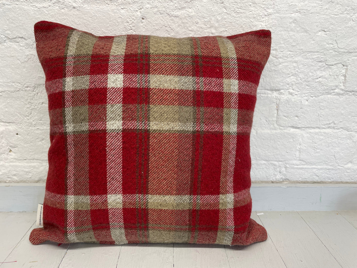 Cwtch long cushion. Wool touch fabric cushion