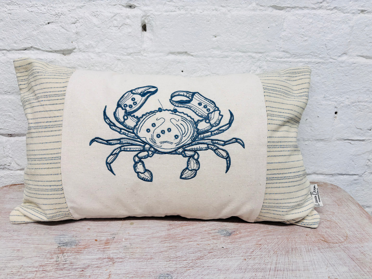 Crab Cushion -Wavey striped long cushion- limited Edition