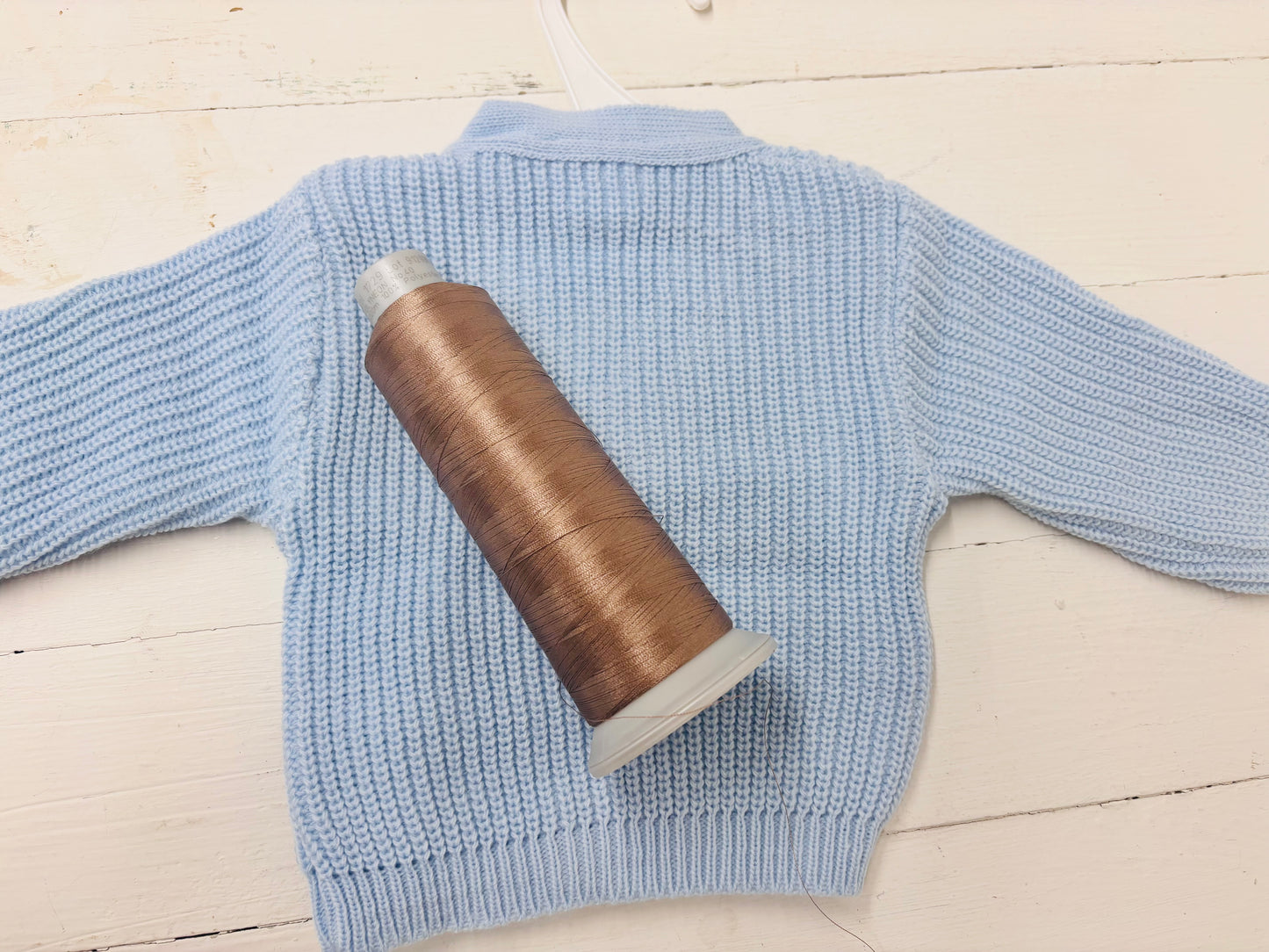 Blue Personalised Knitted Baby Cardigan