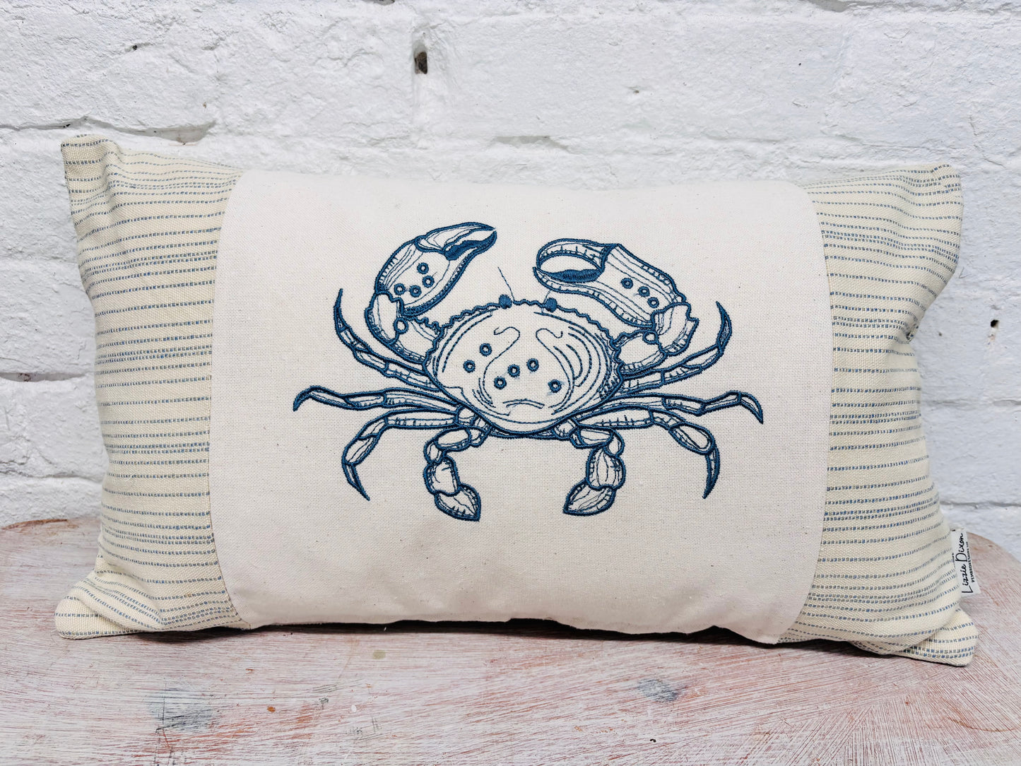Crab Cushion -Wavey striped long cushion- limited Edition