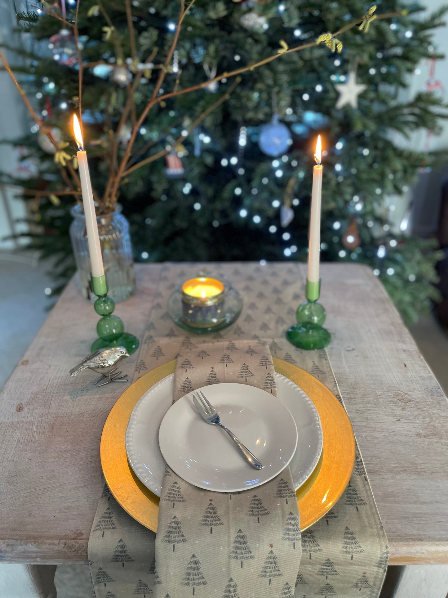 Christmas Tree Table runner - Christmas   festive Table Runner -3 lengths