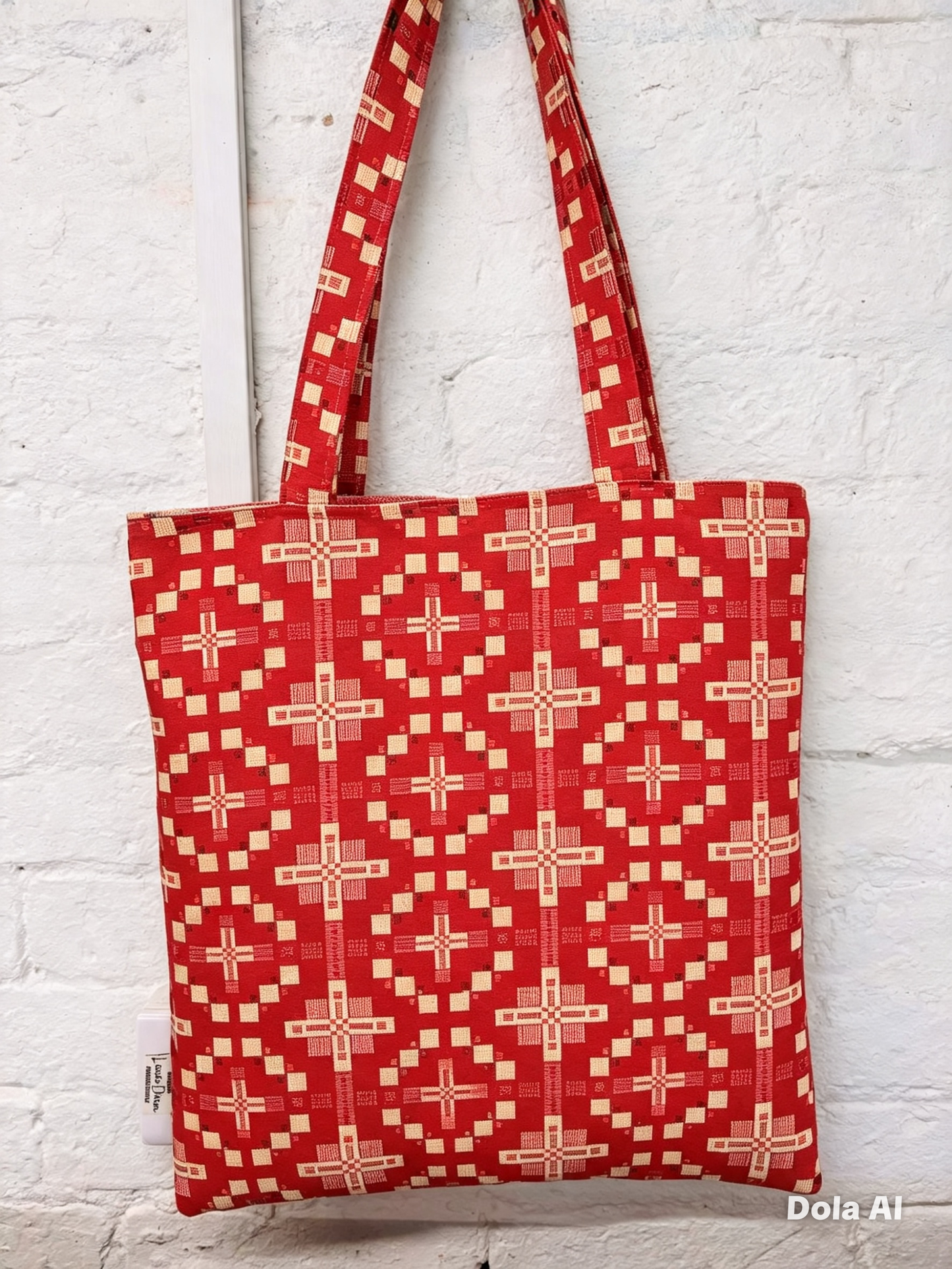 Christmas pudding Nadolig llawen Red Vintage Cross