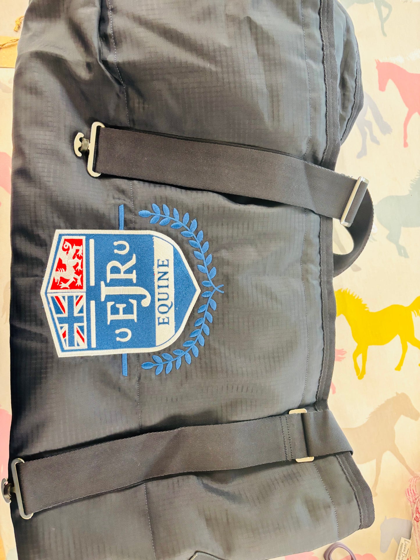 Personalised Navy Fleece  Rug- with Names or logo