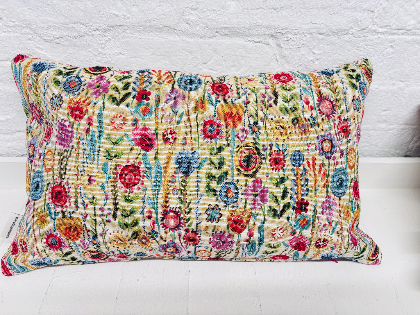 Floral Tapestry Mother’s Day Personalised Cushion, Gift for Mum. Gift for Mamgu, Personalised Mothers Gift