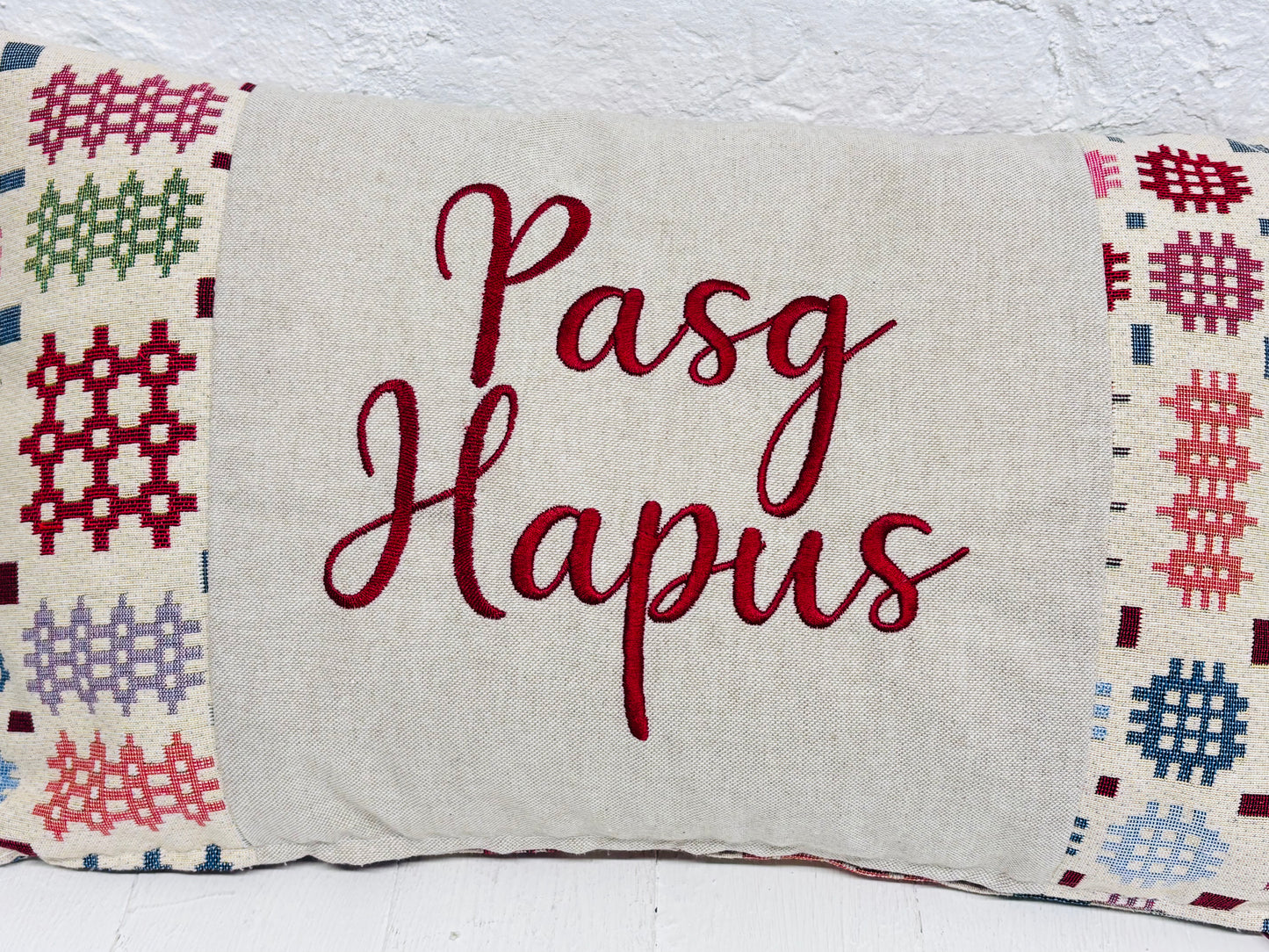Pasg Hapus Welsh Blanket Cushion