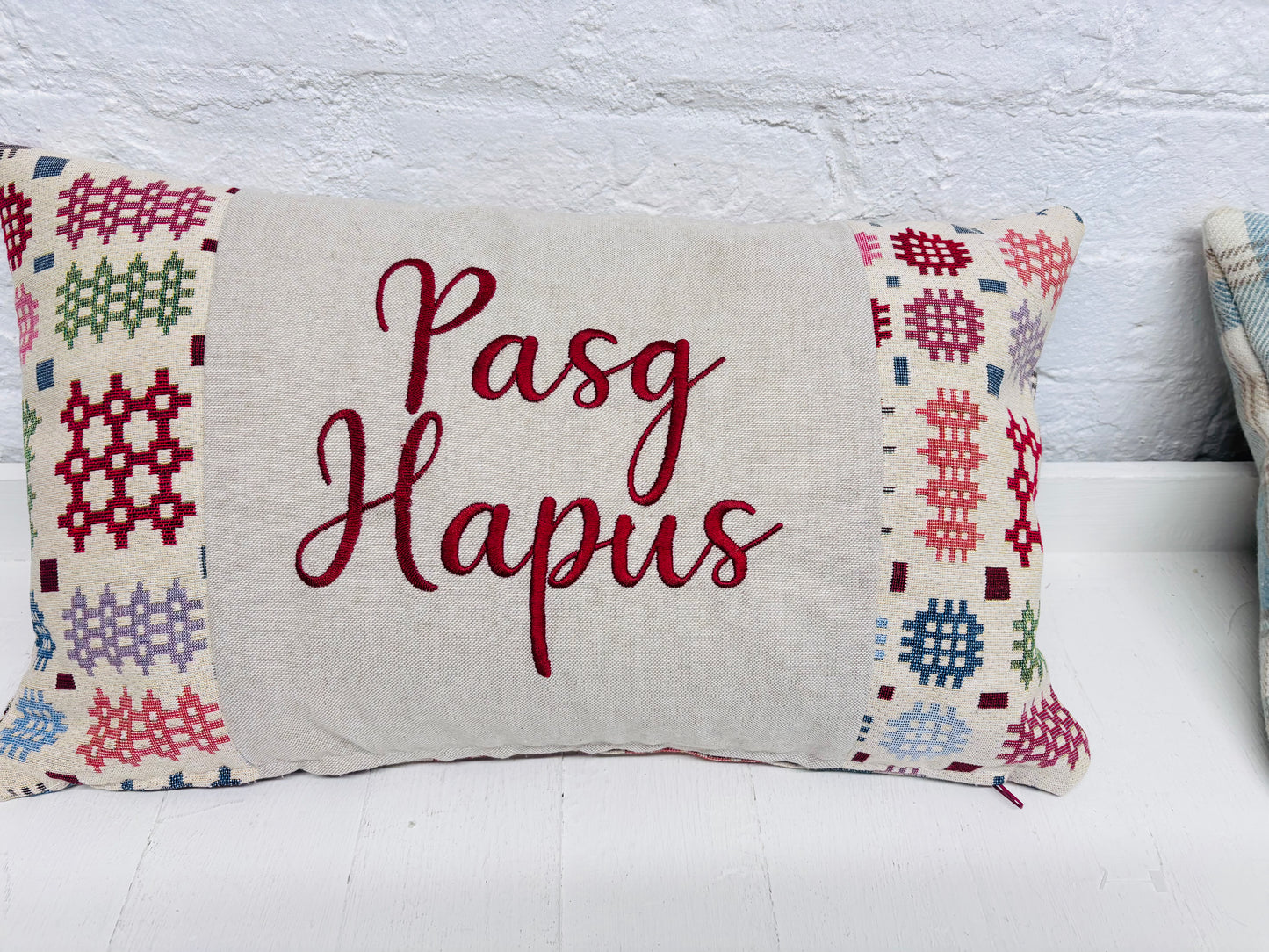 Pasg Hapus Welsh Blanket Cushion