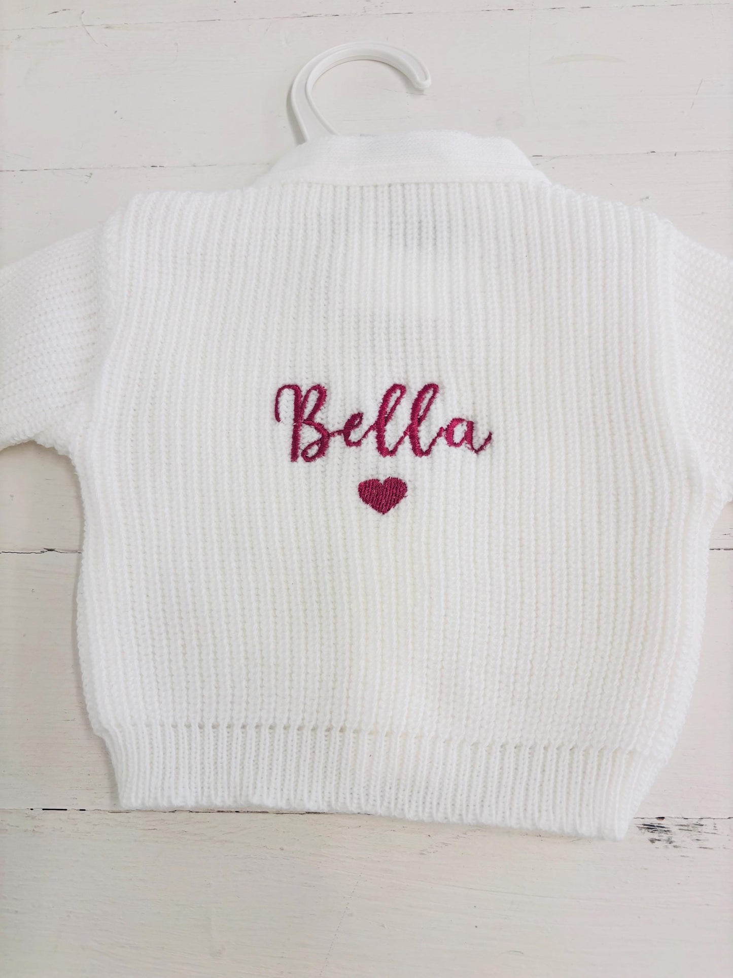 Personalised Knitted Baby Cardigan