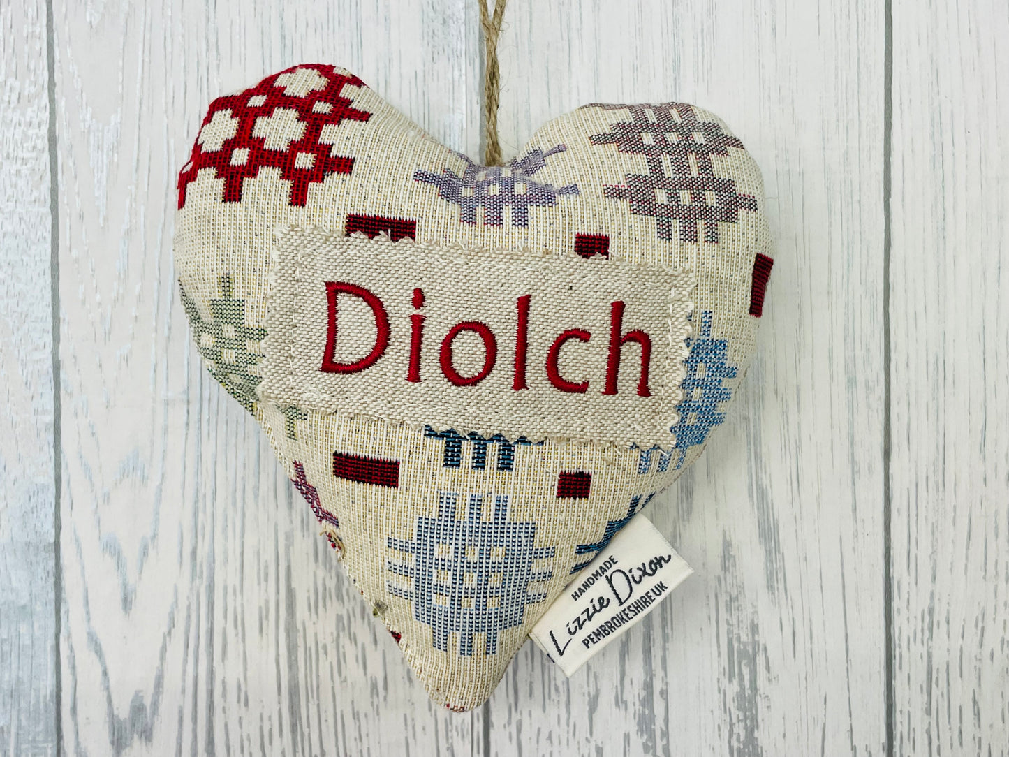 Lavender Heart -Welsh Blanket style Heart