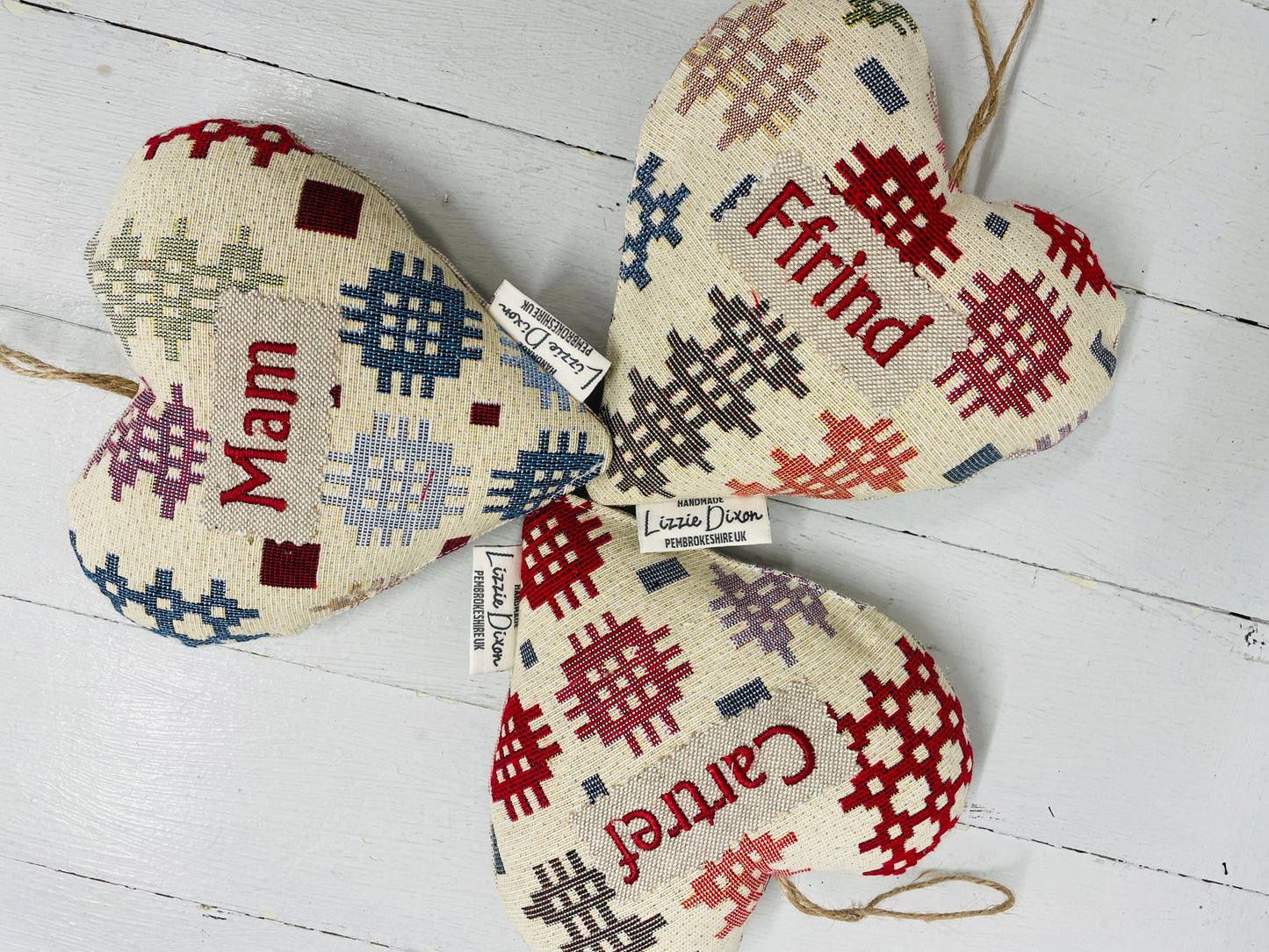 Lavender Heart -Welsh Blanket style Heart