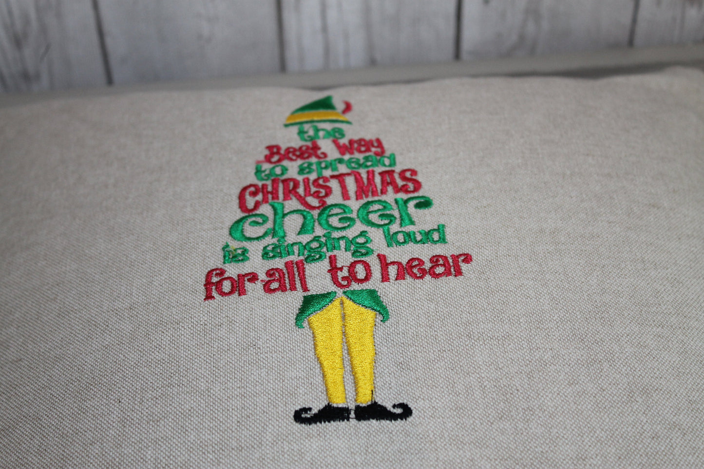 Buddy the Elf inspired Cushion. Festive Cushion -Best way to spread Christmas cheer. Christmas Cushion.