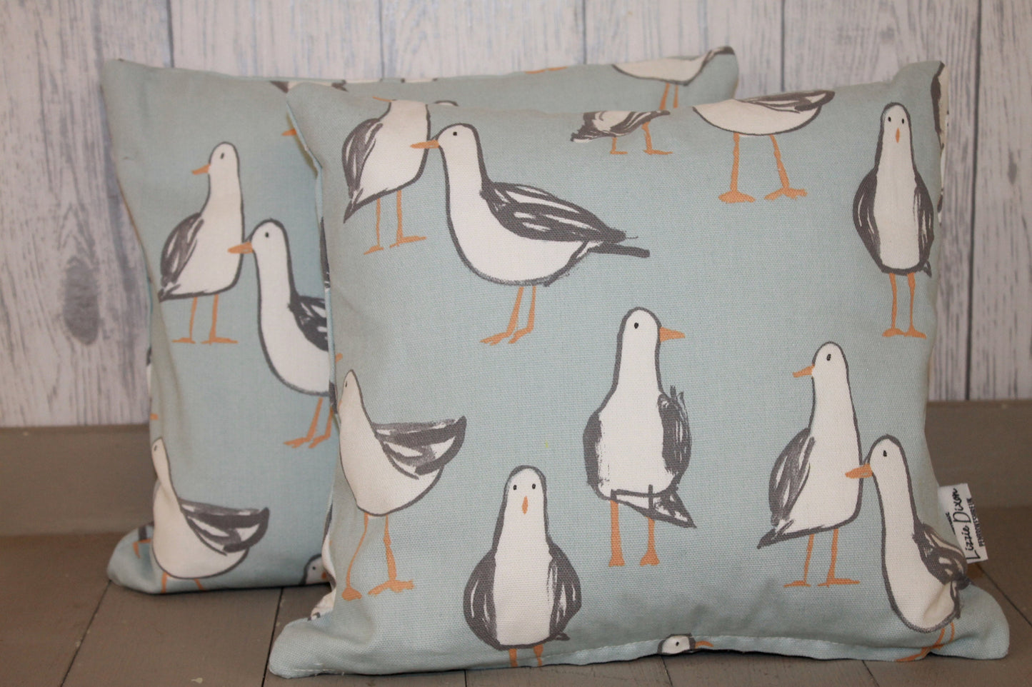 Seagull Nautical Themed Cushion Cover- 12" Square Cushion Beach Coastal bird themed - Throw Cushion-Scatter Cushion Sofa Cushion