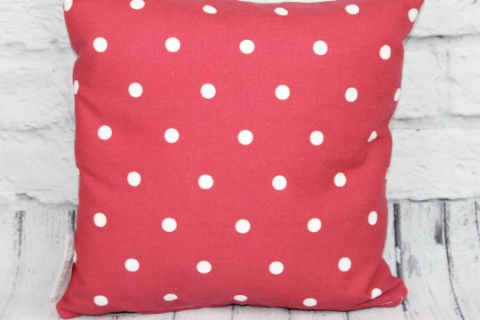Love Cushion, Taupe and Red . 14" Square Love Pillow,Cuddle Cushion, Handmade Welsh Gift, Valentines gift for her or him, love gift