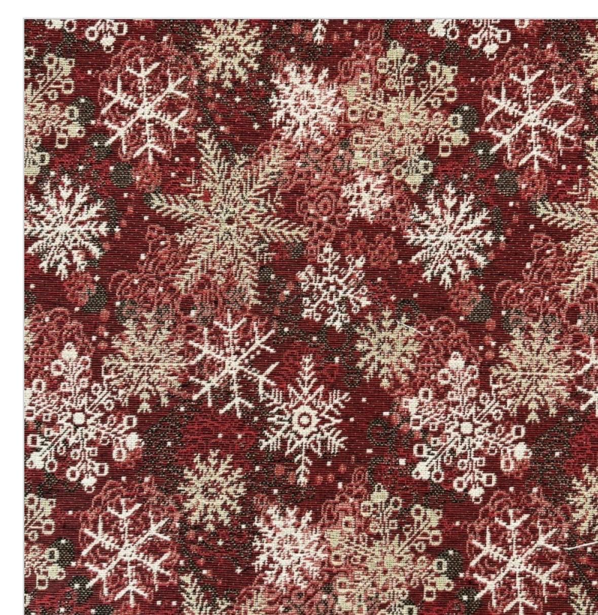 Christmas Tapestry fabric snowflakes. Christmas fabric by the metre