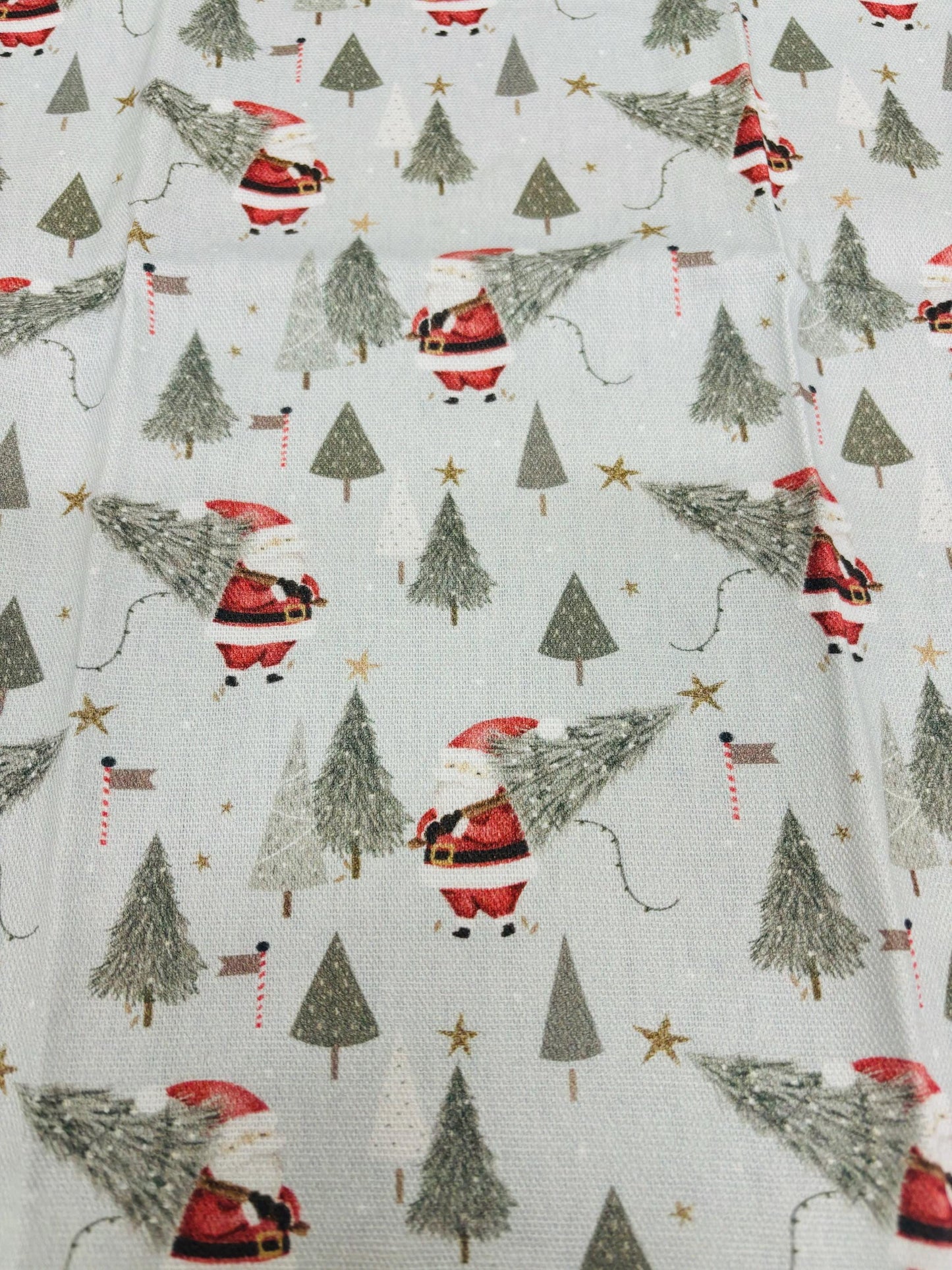 Father Christmas Fabric. 100% cotton . Perfect for dress making and all crafts- Christmas fabric by the metre