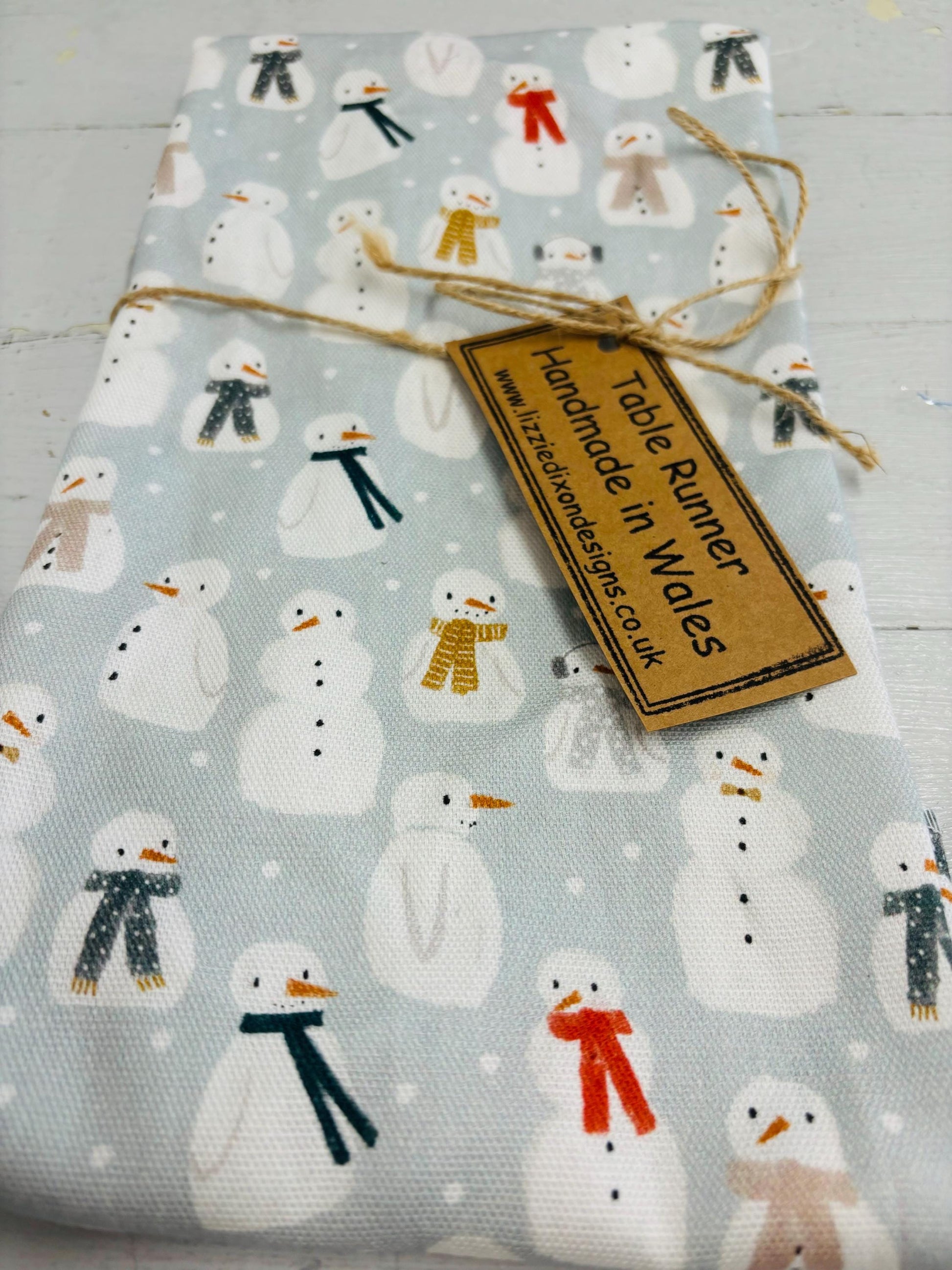 Christmas Table runner -Father Christmas festive Table Runner -fabric festive table runner- Christmas table decor