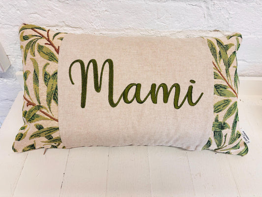 William Morris Willow Bough Tapestry Mother’s Gift, Personalised Cushion, Gift for Mum.