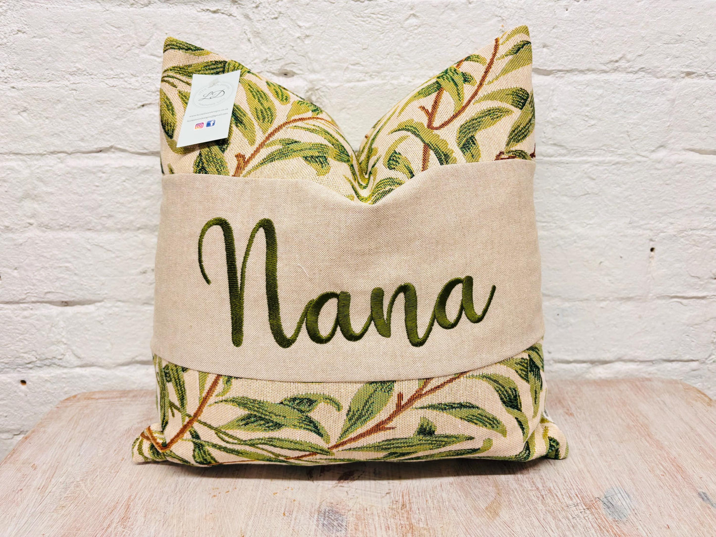 William Morris Willow Bough Tapestry Mother’s Gift, Personalised Cushion, Gift for Mum.