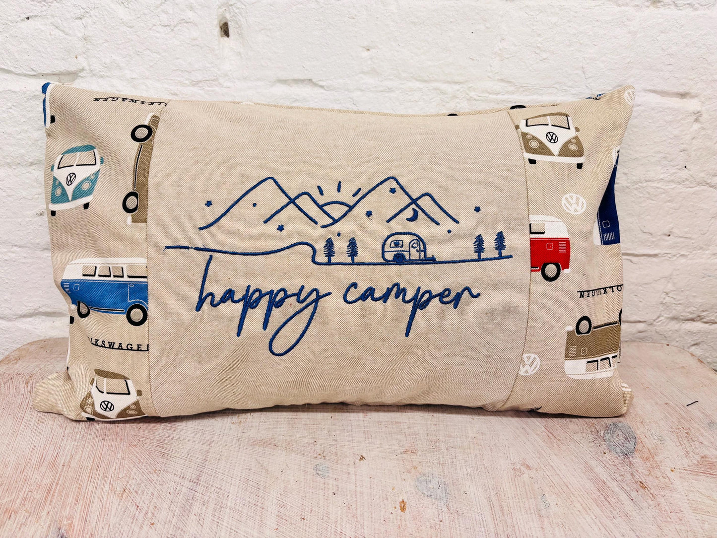 Happy Campers-VW Campervan Cwtch Long cushion