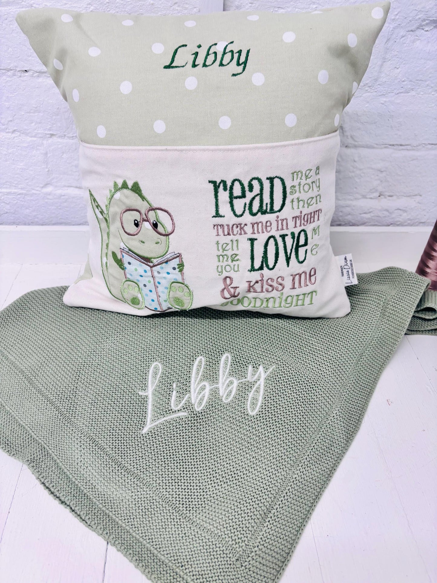 Personalised Baby knitted Blanket – Custom Embroidered Name | Newborn Gift | Baby Shower Present | Keepsake Blanket| Personalised.