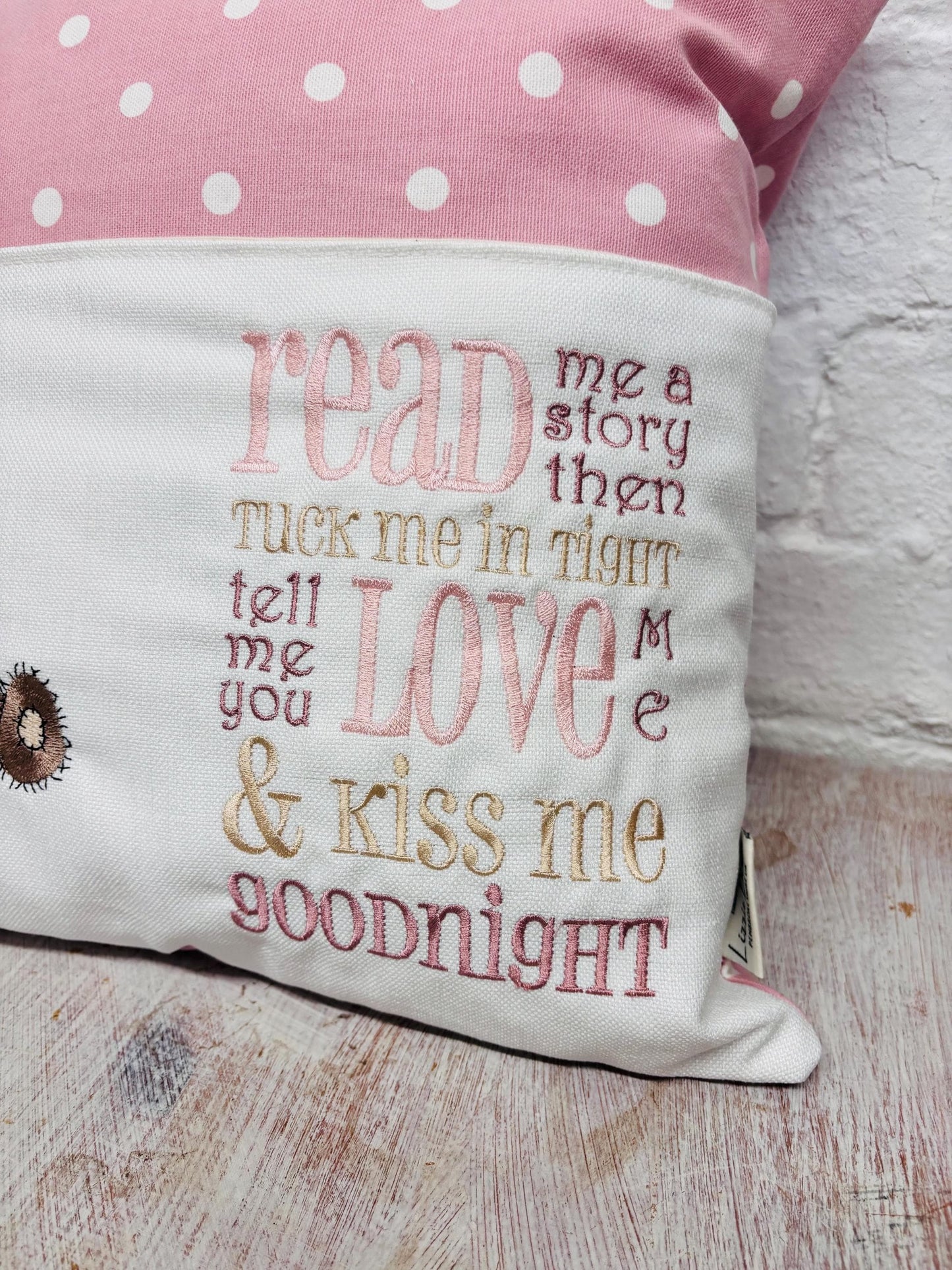 Cute Teddy Reading Book Cudhion. Children’s Teddy design book cushion