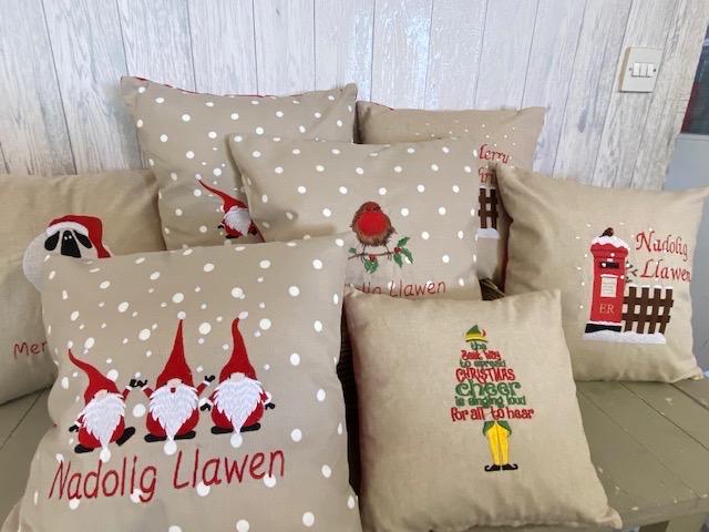 Festive truck with Christmas tree merry Christmas Cushion. Festive Cushion -Best way to spread Christmas cheer. Christmas Cushion.