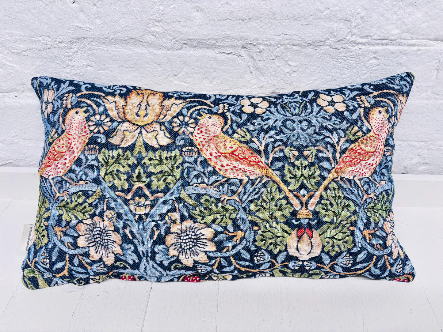 William Morris, Strawberry Theif Plain Cushion. decorative cushion
