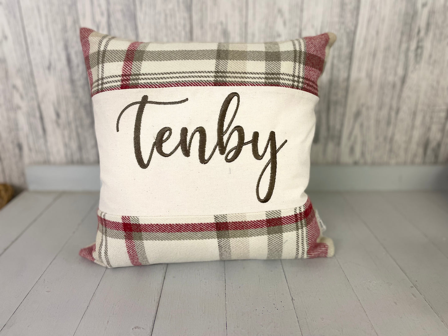 Personalised Wool Touch Location Cushion